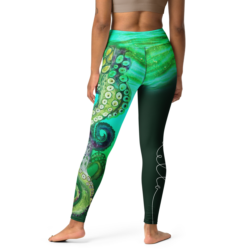 Leggings OCTOPUS BLUE GREEN