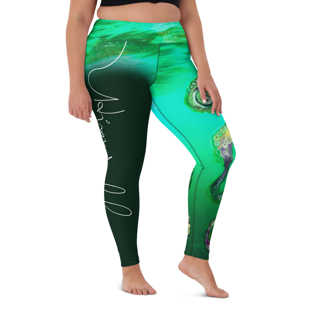 Leggings OCTOPUS BLUE GREEN