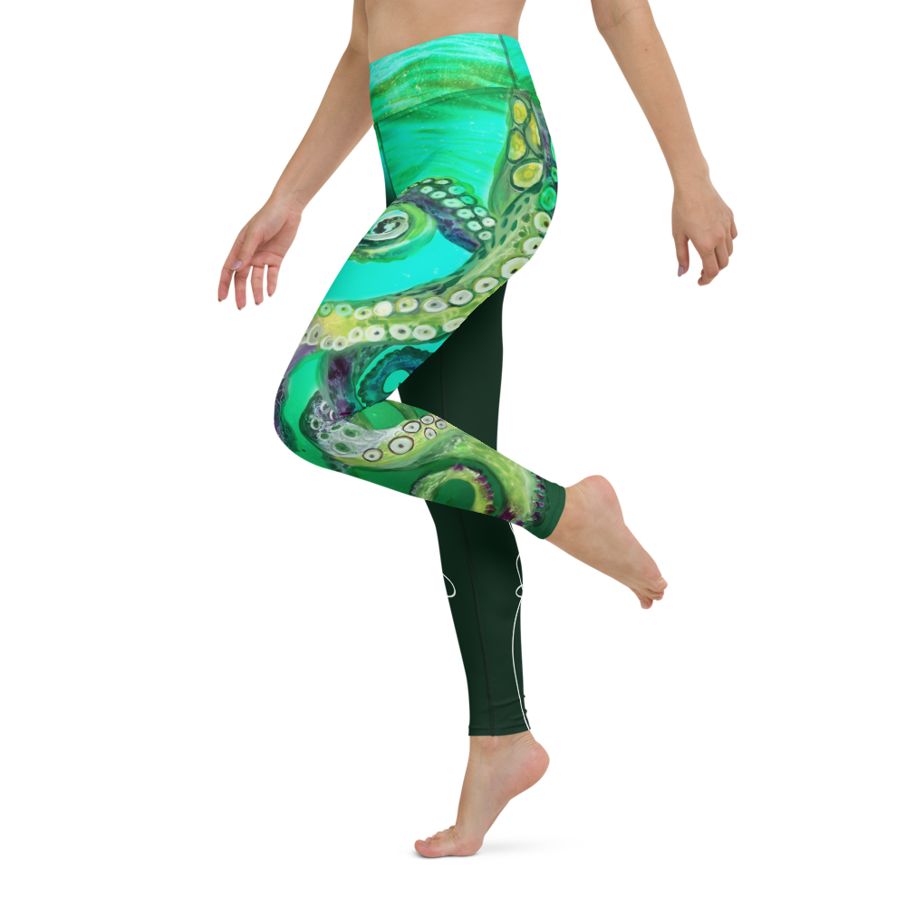 Leggings OCTOPUS BLUE GREEN