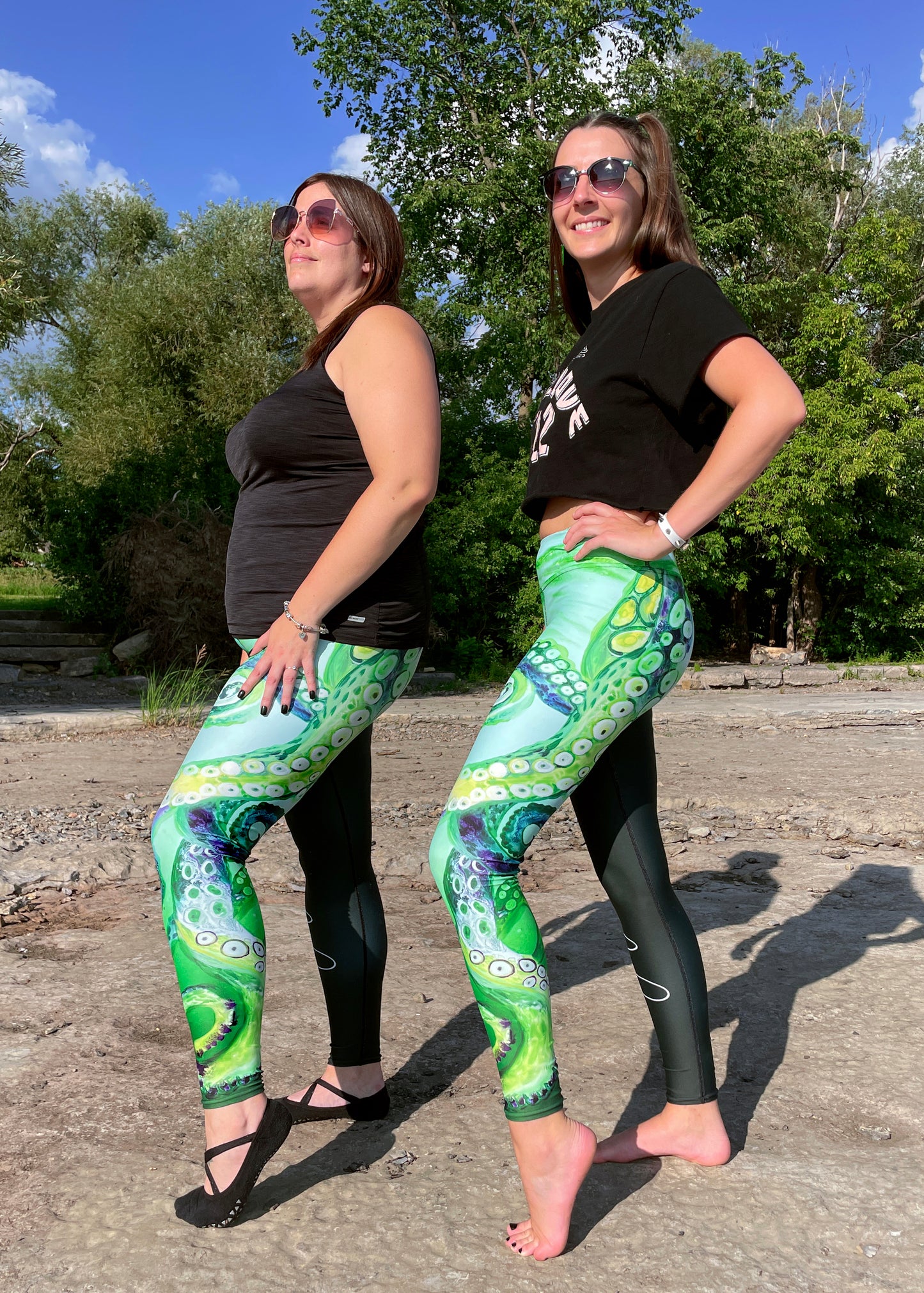 Leggings OCTOPUS BLUE GREEN