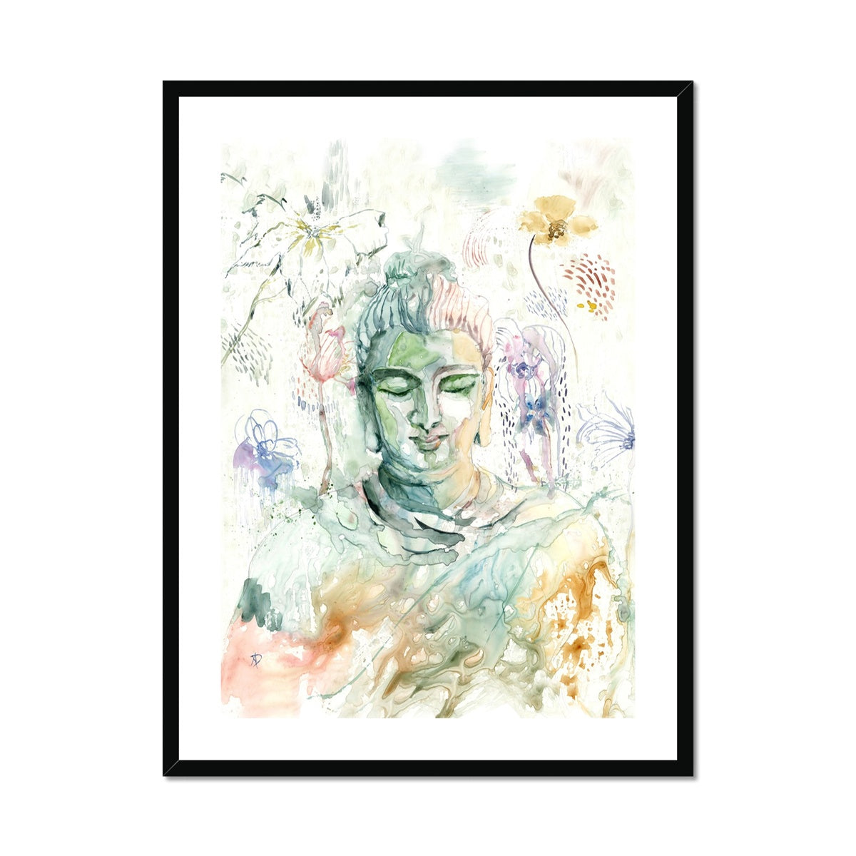 Bouddha du printemps - Impression encadrée et montée