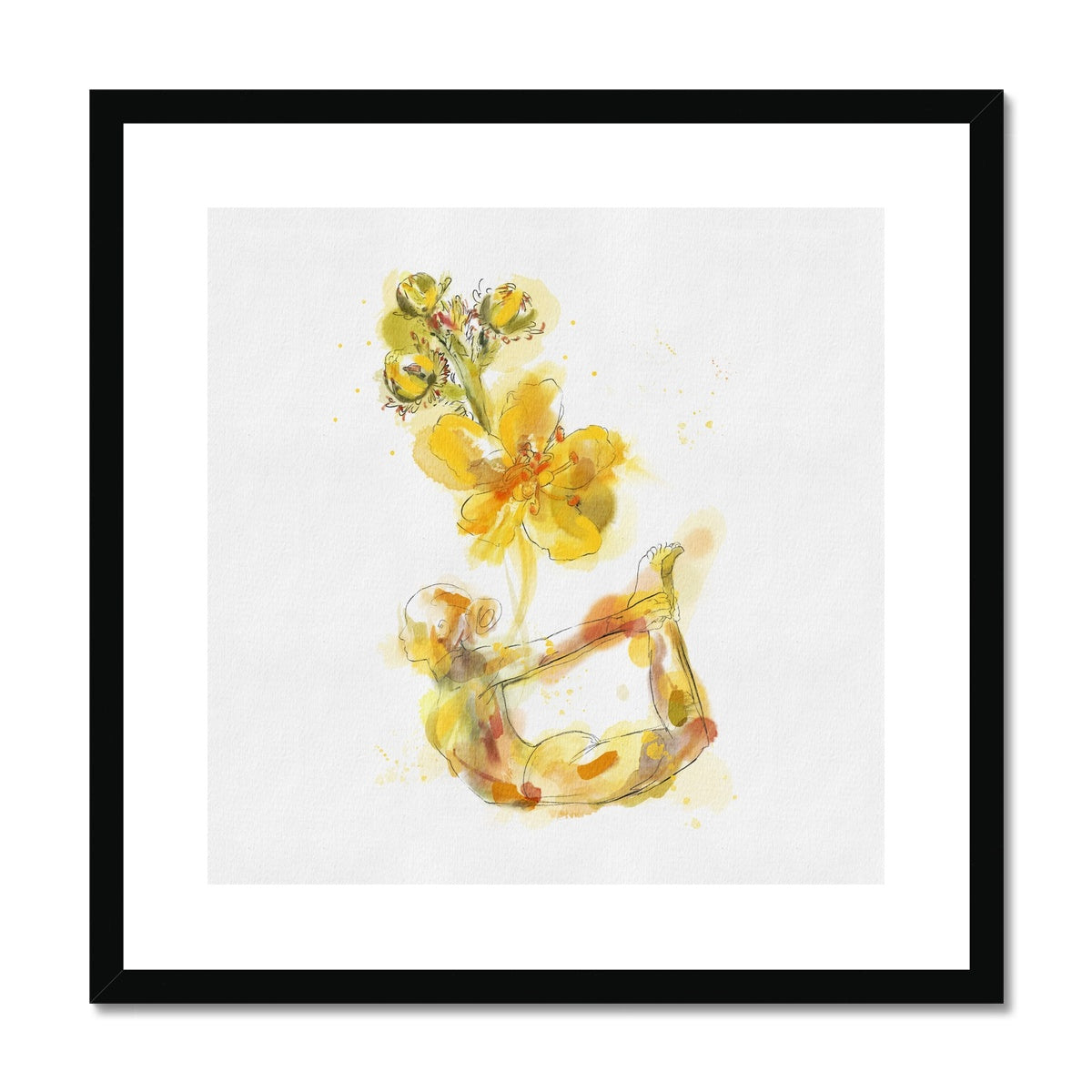 Fleur de Yoga Agrimony - Impression encadrée et montée