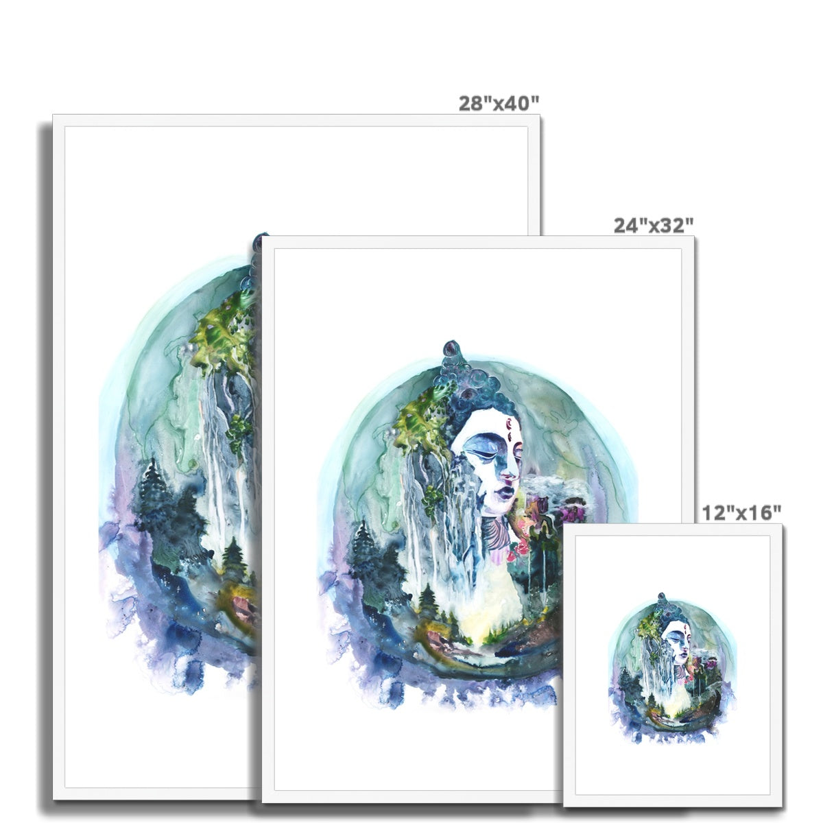 Bouddha de la forêt - Impression encadrée et montée