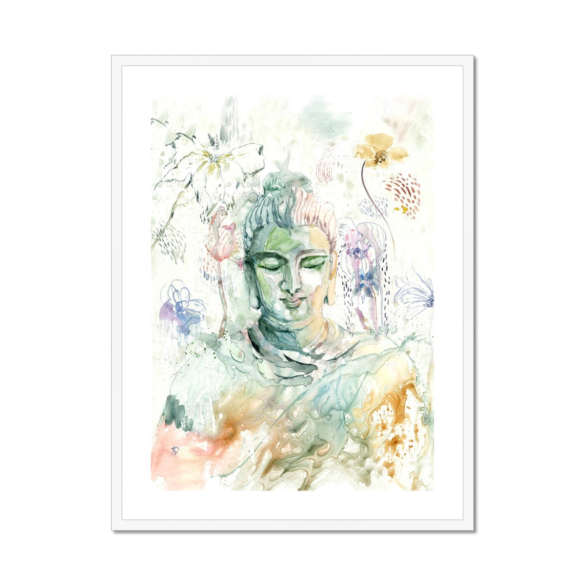 Bouddha du printemps - Impression encadrée et montée