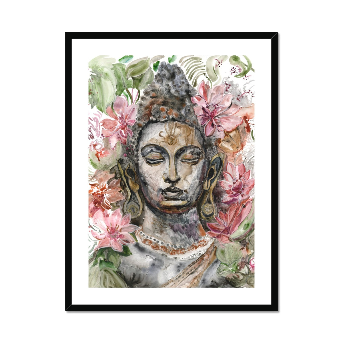 Bouddha de l'automne - Impression encadrée et montée