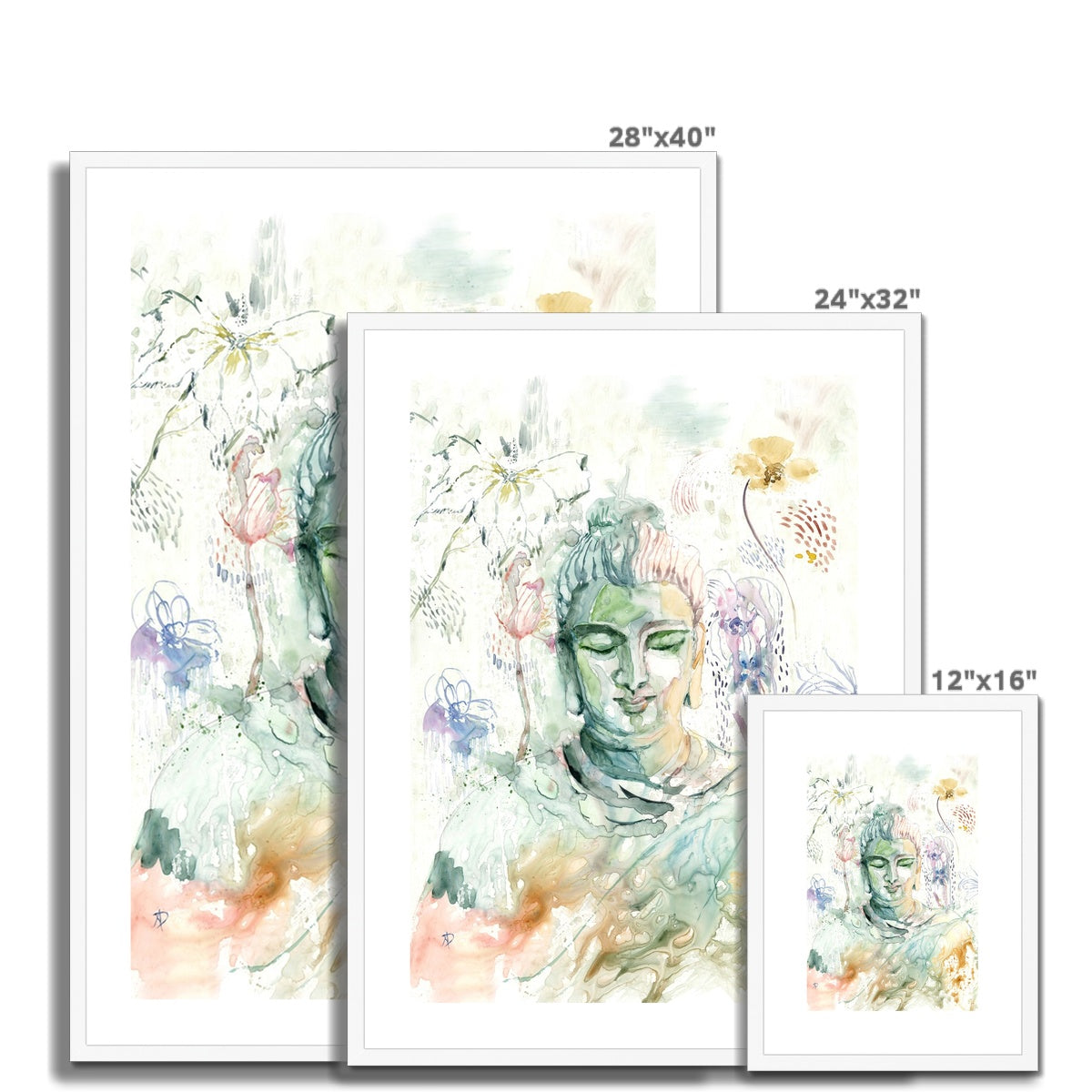 Bouddha du printemps - Impression encadrée et montée