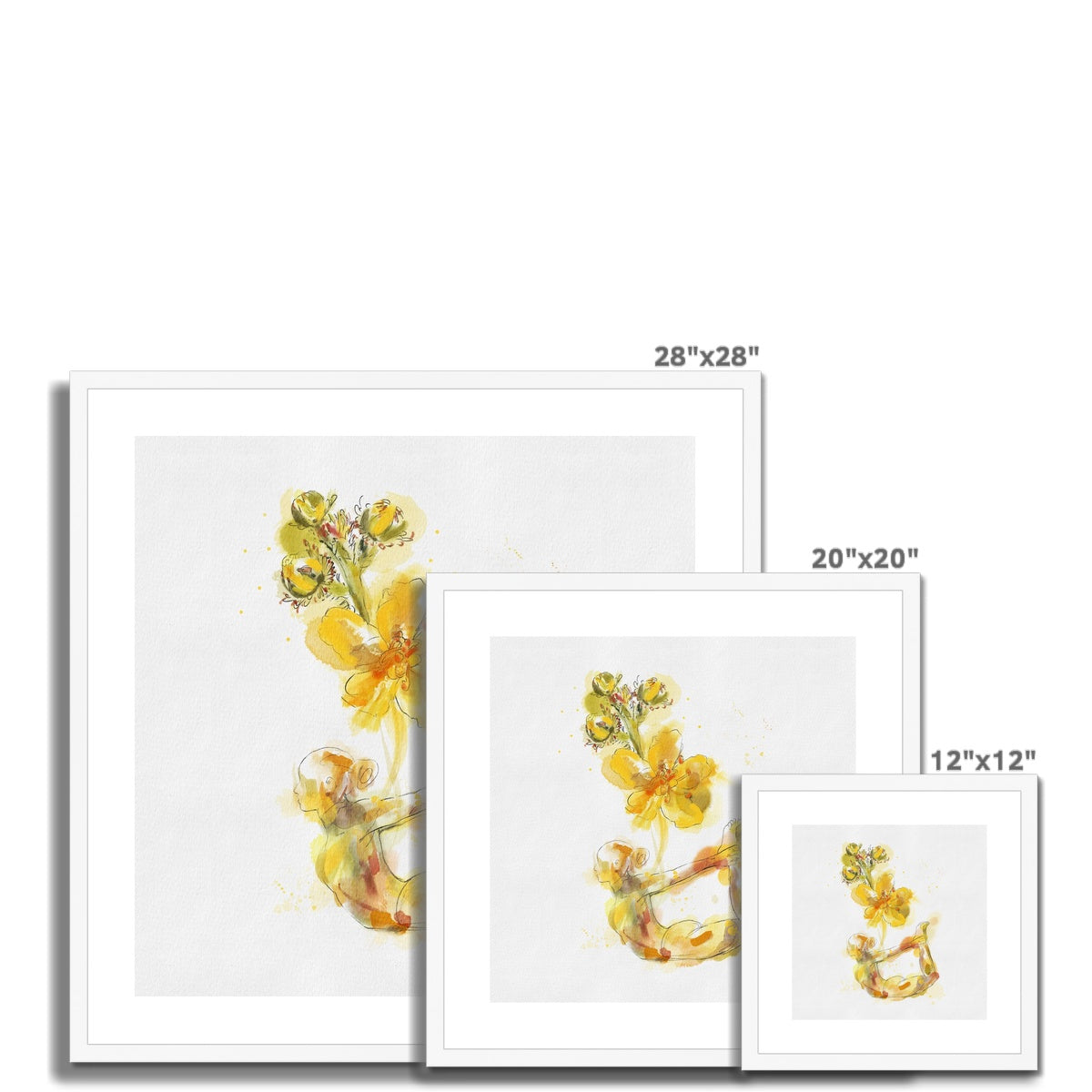 Fleur de Yoga Agrimony - Impression encadrée et montée
