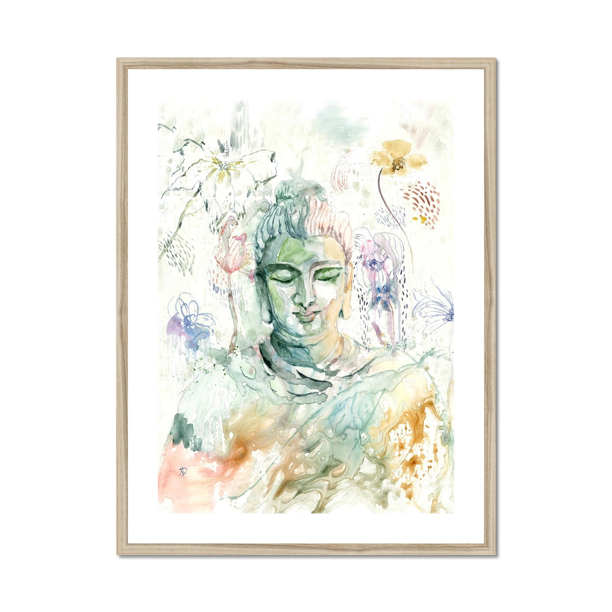 Bouddha du printemps - Impression encadrée et montée