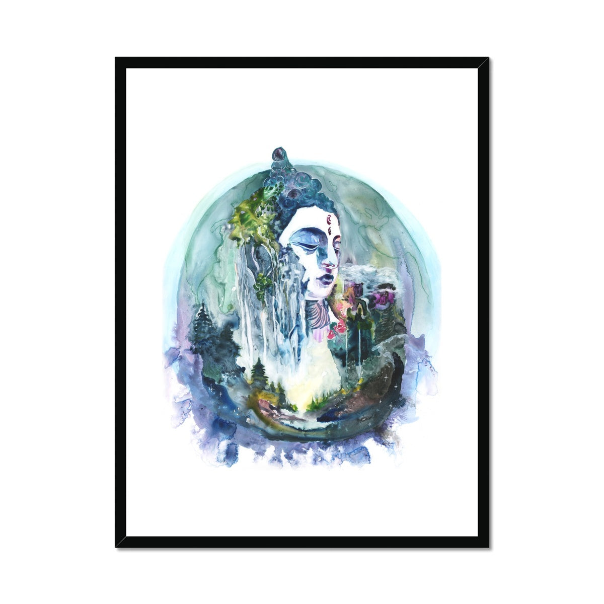 Bouddha de la forêt - Impression encadrée et montée