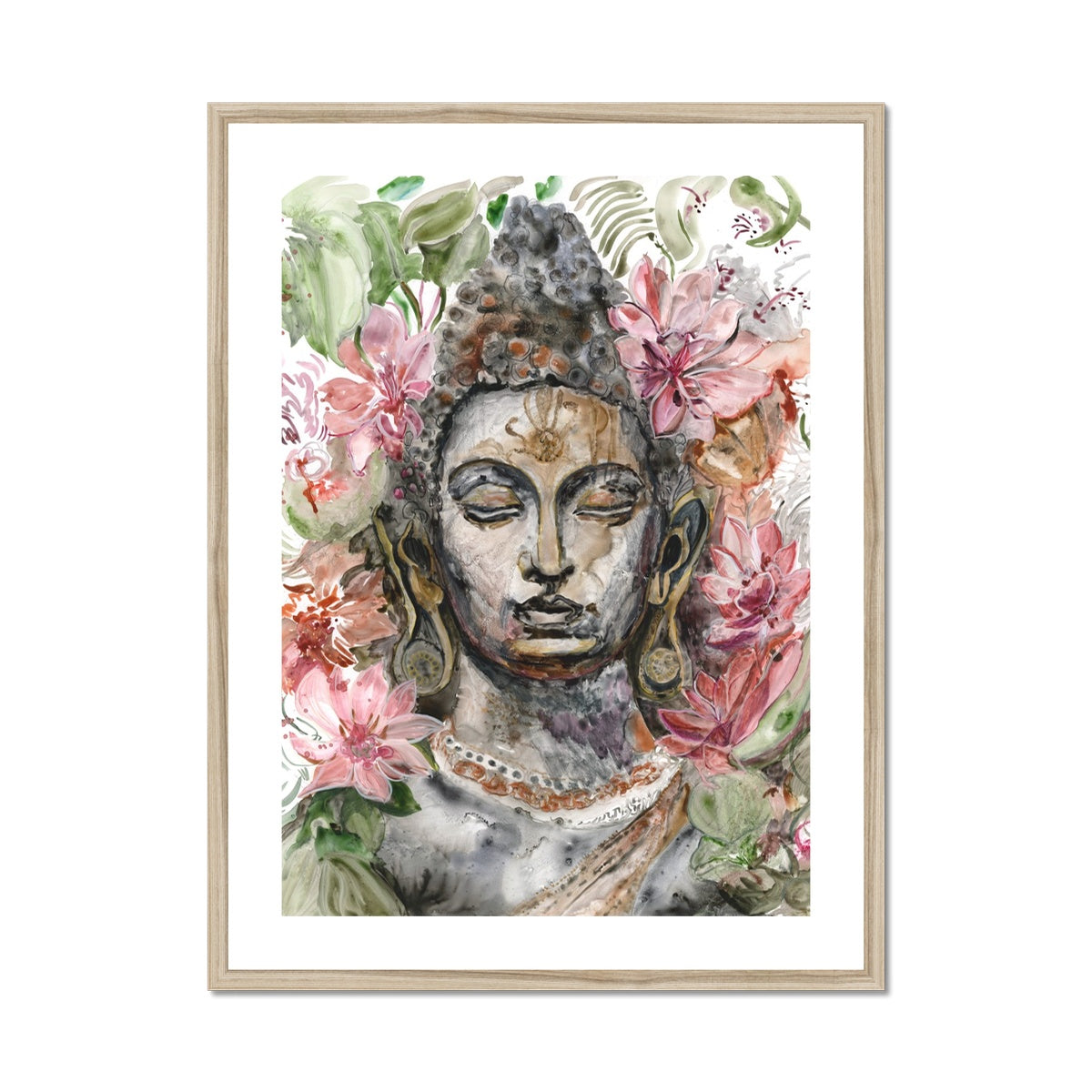 Bouddha de l'automne - Impression encadrée et montée