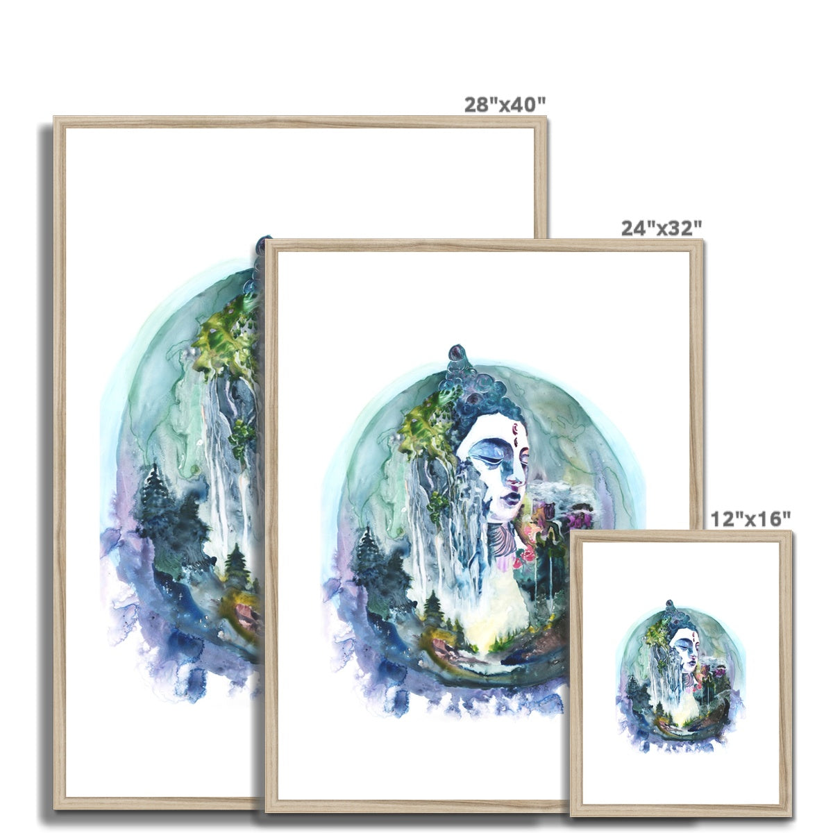 Bouddha de la forêt - Impression encadrée et montée