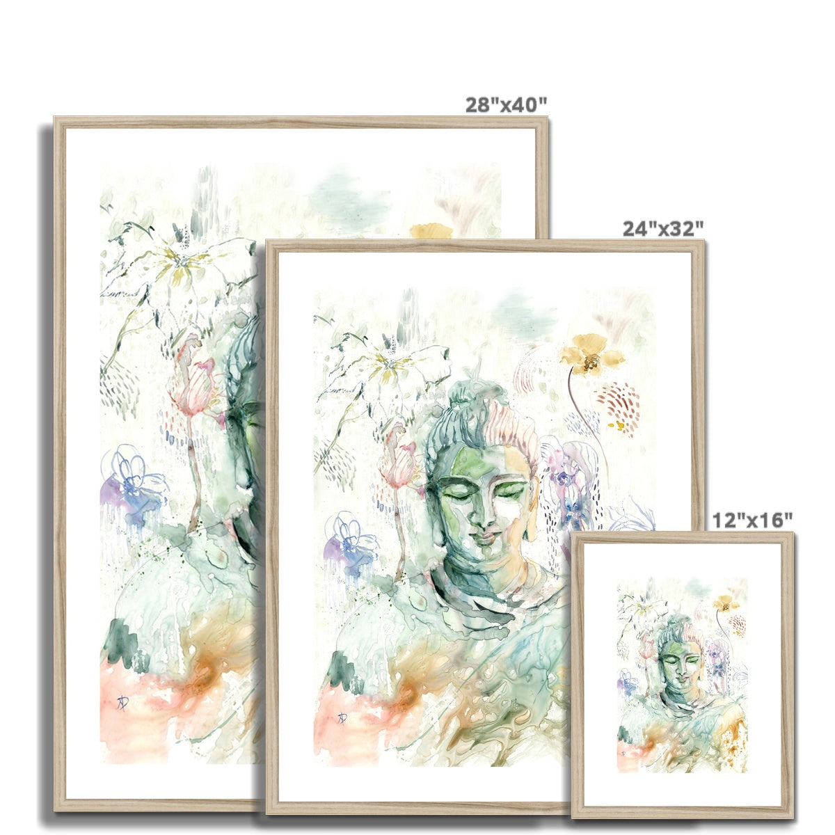 Bouddha du printemps - Impression encadrée et montée