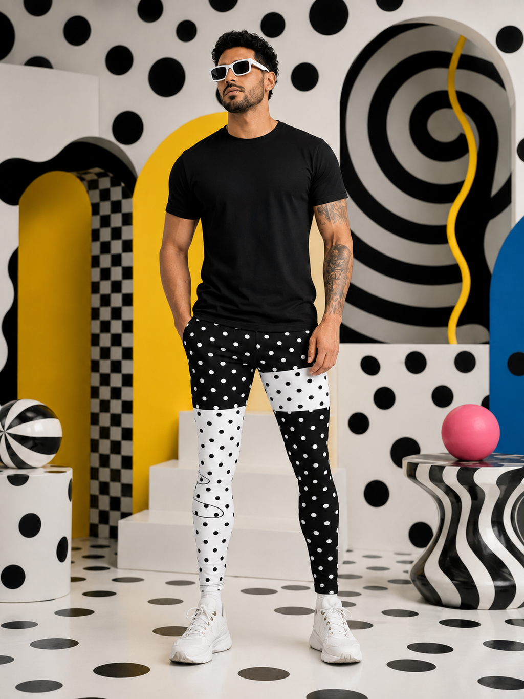Polka Dada Pythago Cubiste - Men's Leggings