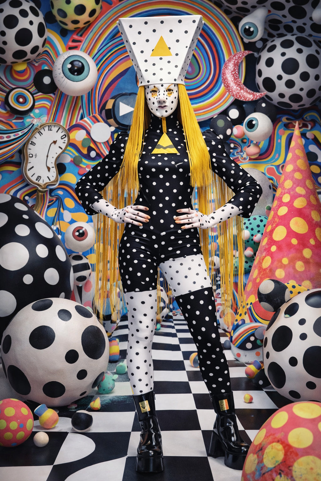 Polka Dada Pythago Cubiste - Leggings