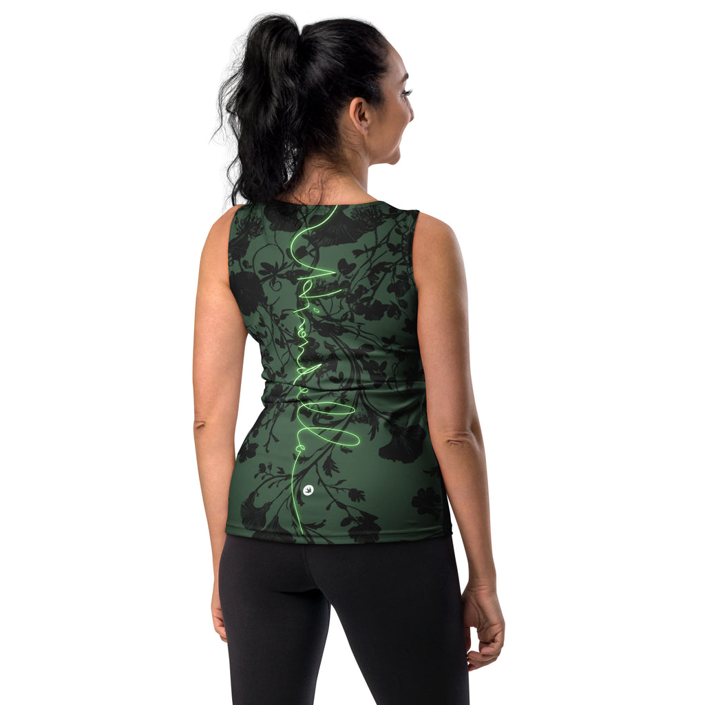 Green Botanical Tank Top
