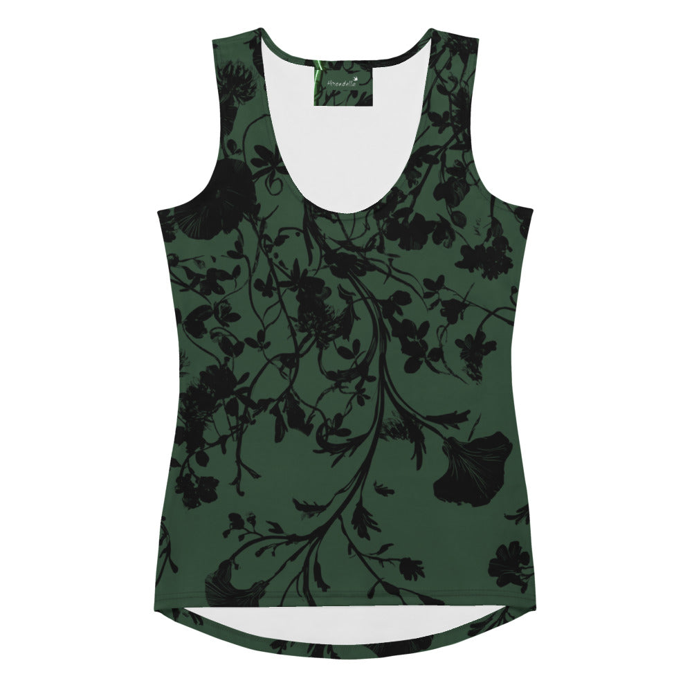 Green Botanical Tank Top