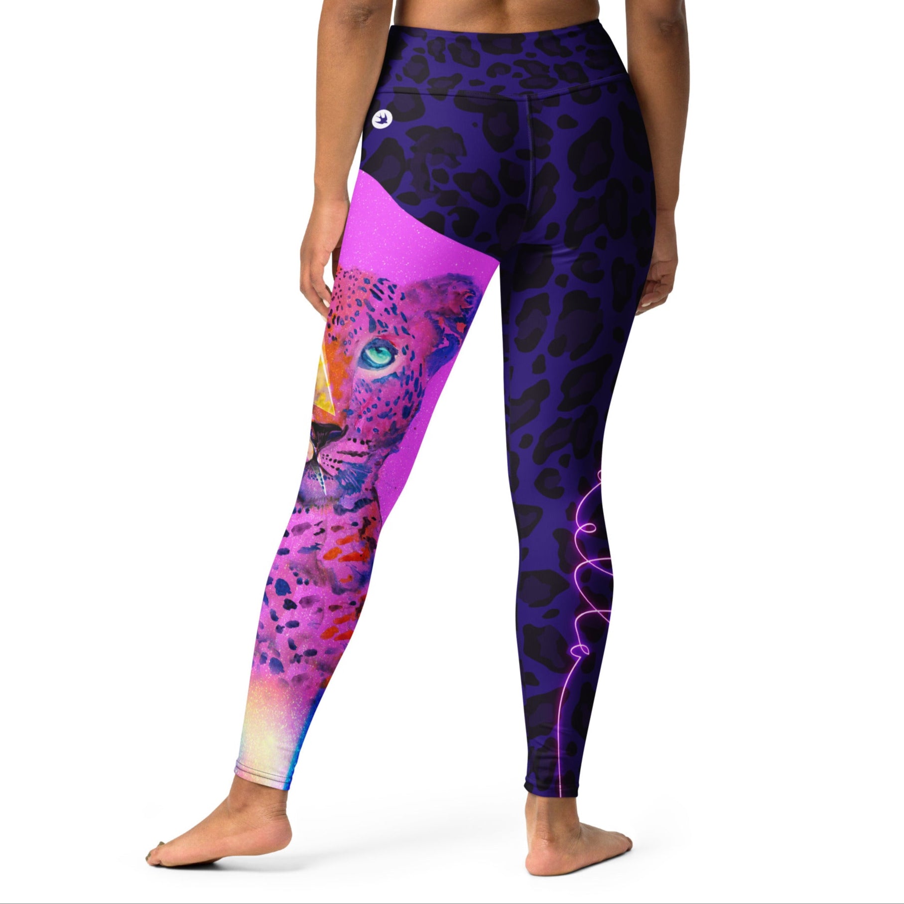 Legging Léopard Rose Fluo et Violet