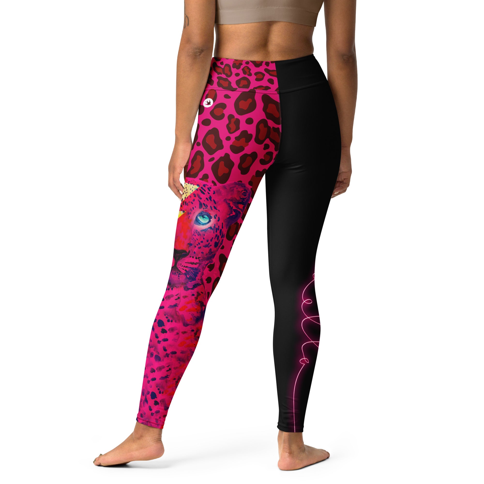 Legging Léopard Noir et Rose