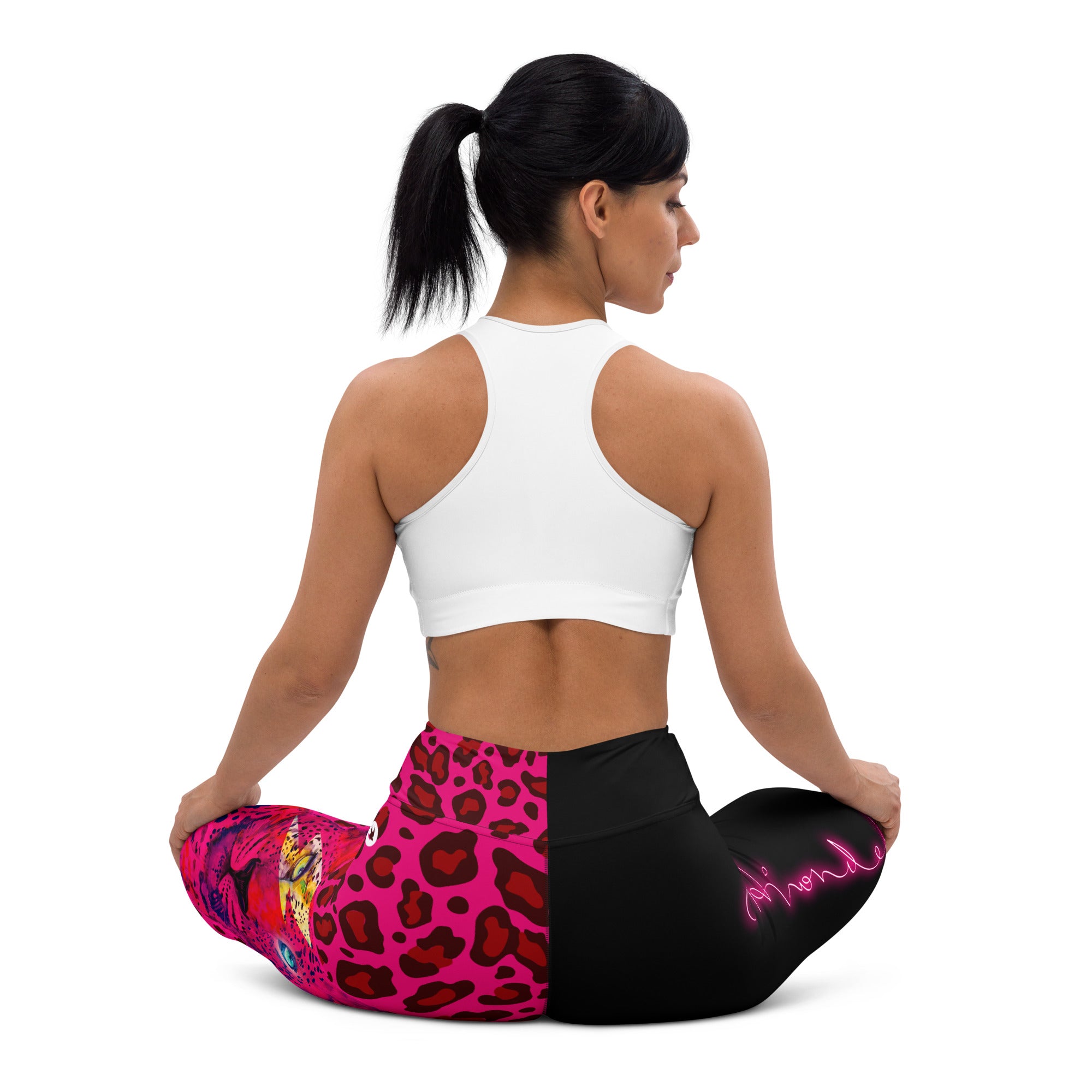 Legging Léopard Noir et Rose