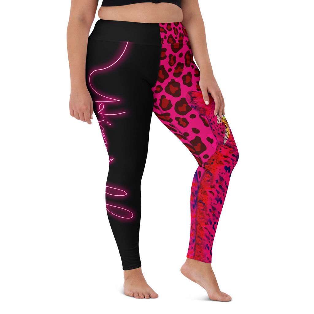 Legging Léopard Noir et Rose