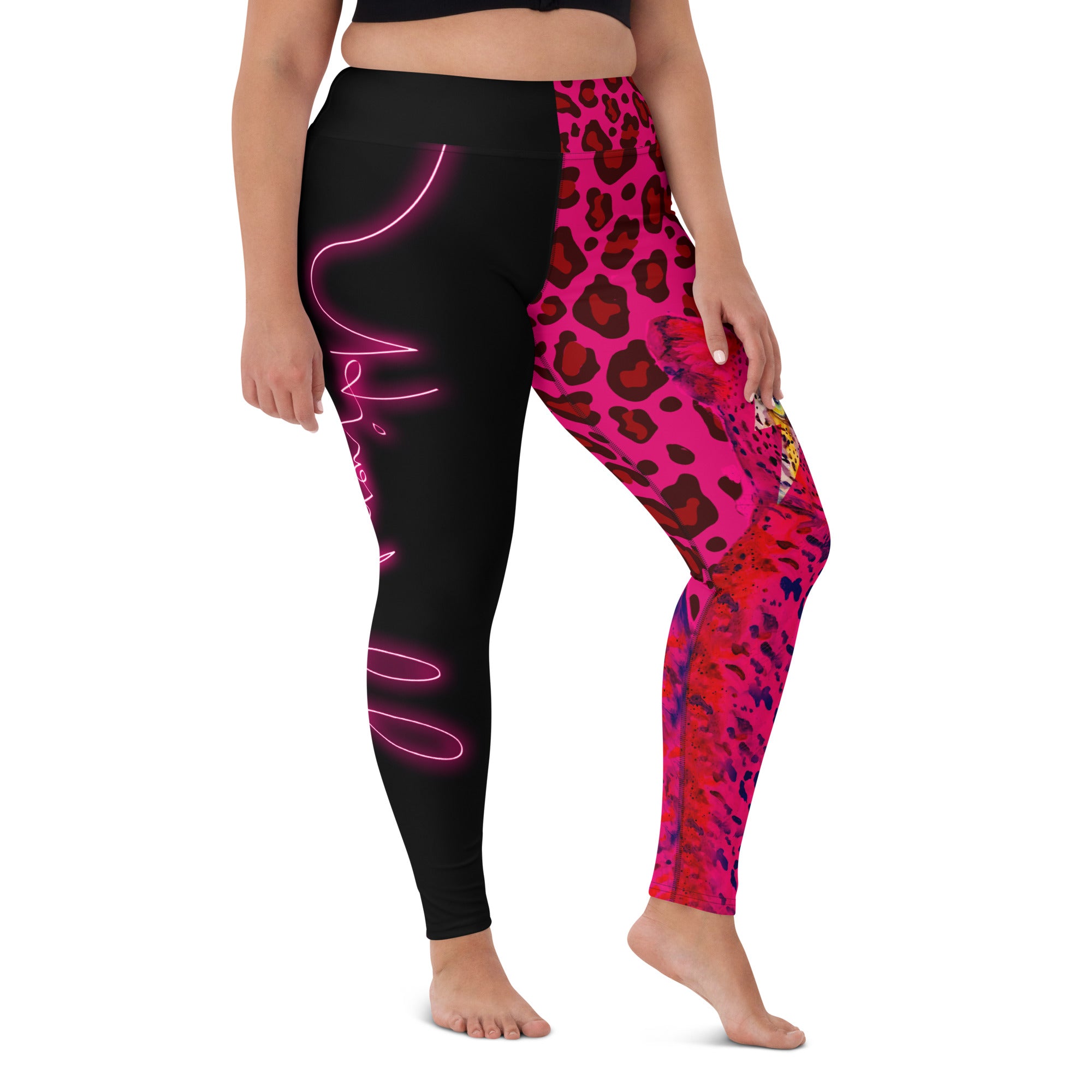 Legging Léopard Noir et Rose