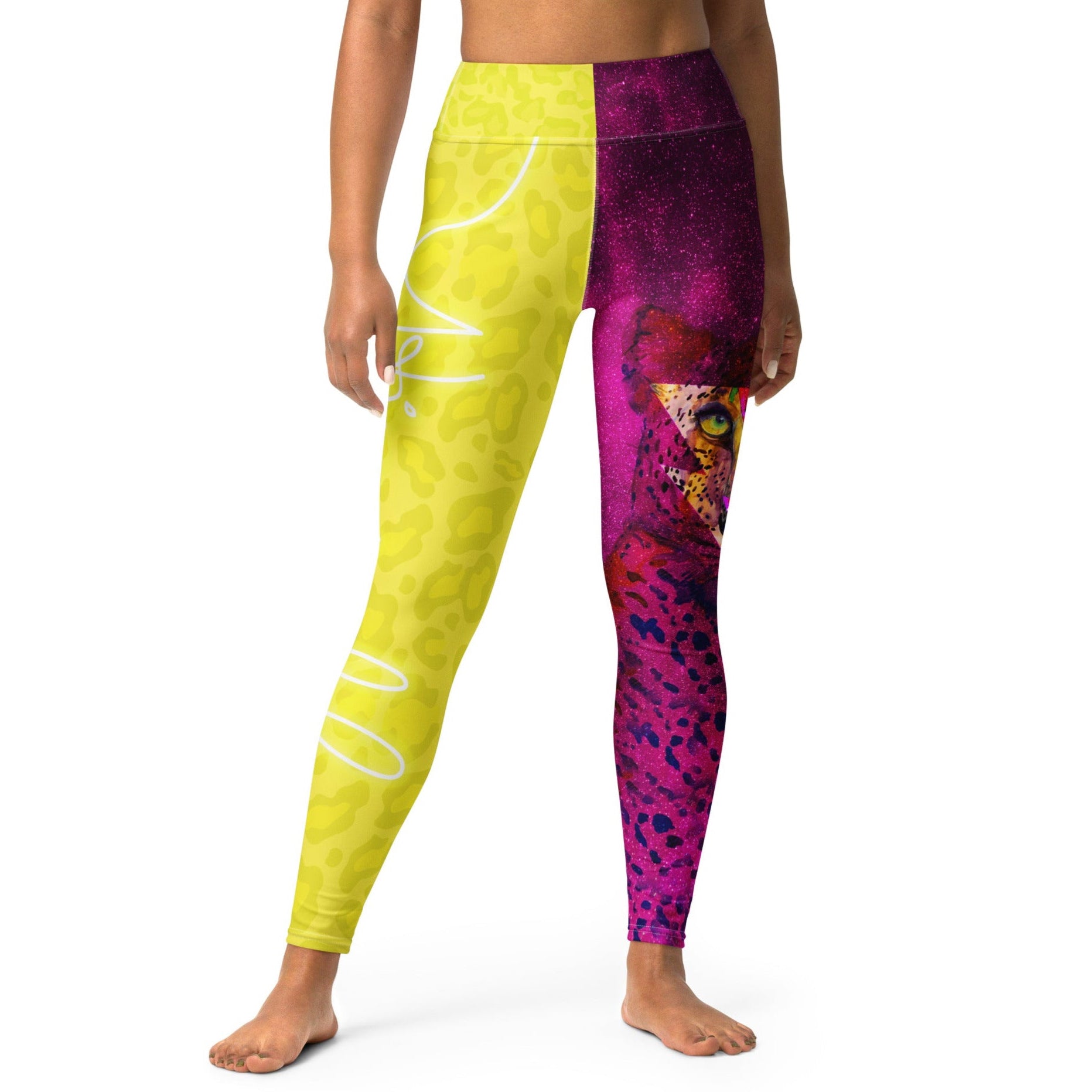 Legging Léopard Jaune et Rose