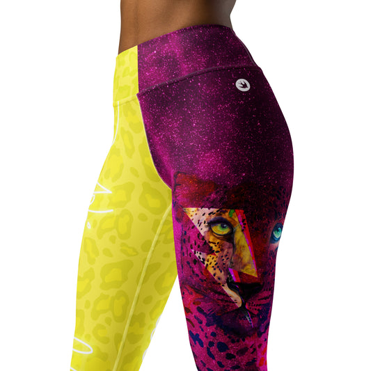 Leggings Leopard Yellow and Pink