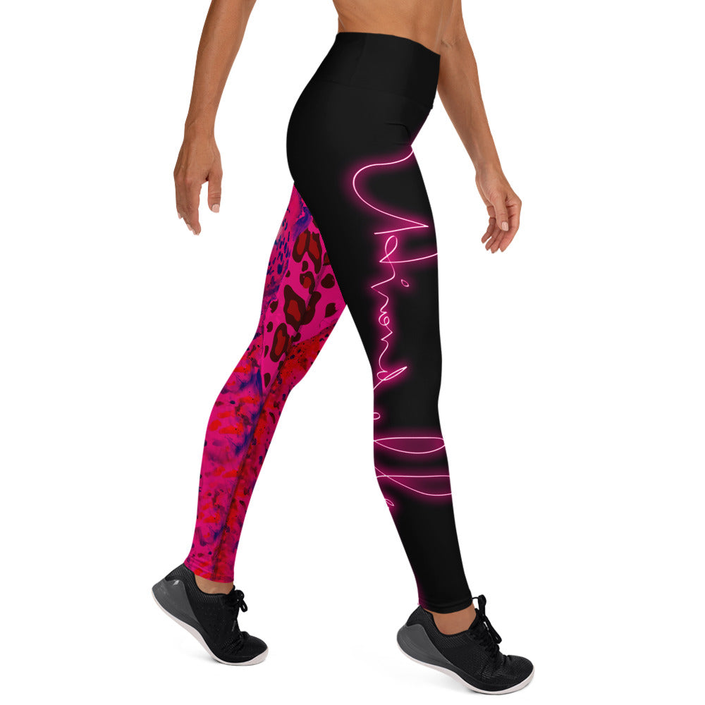 Legging Léopard Noir et Rose