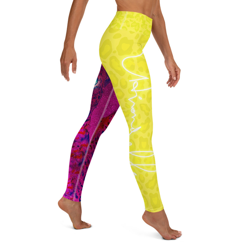 Legging Léopard Jaune et Rose