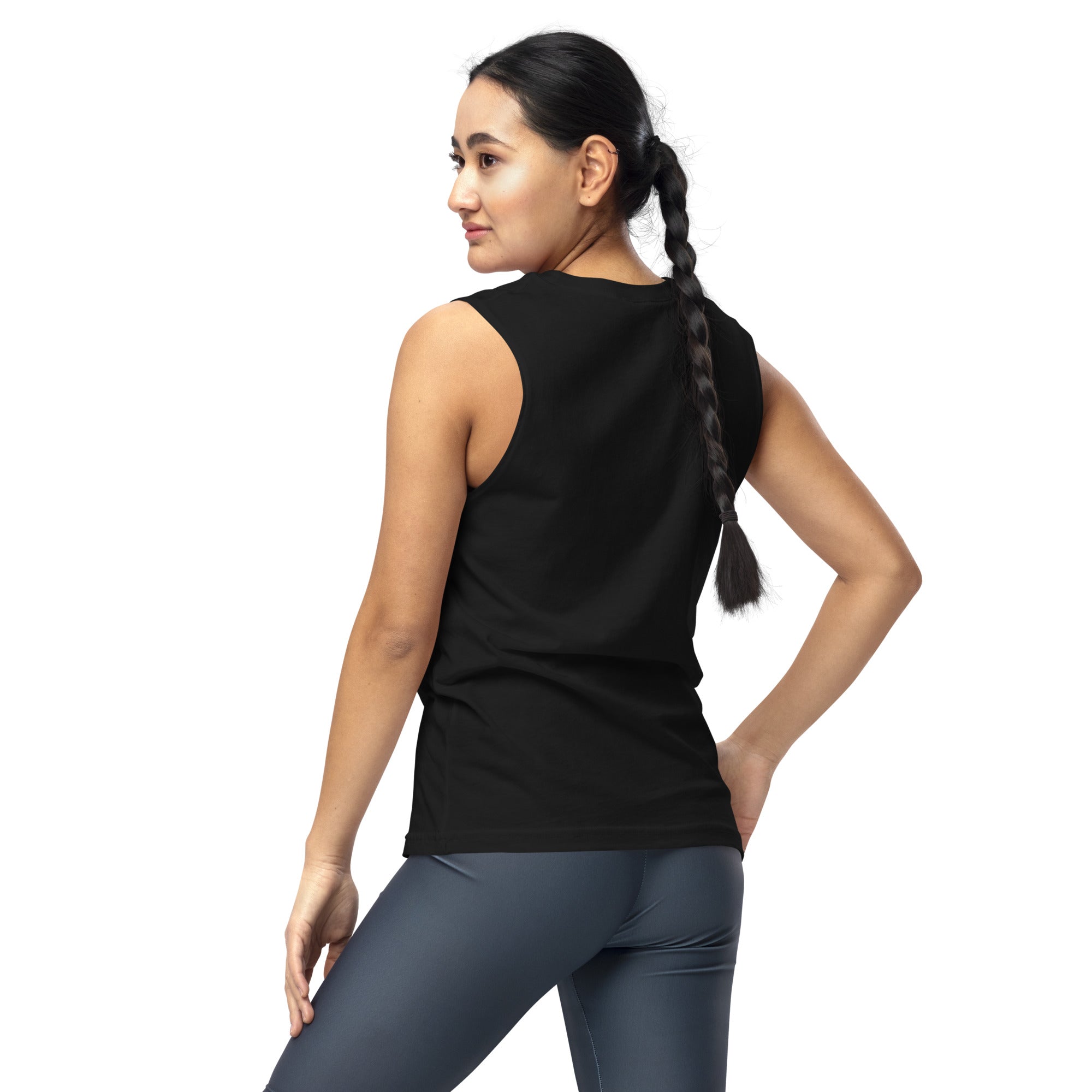Camisole muscle unisexe noire- Coeur Doux