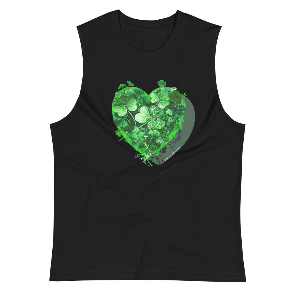 Camisole muscle unisexe noire – Cœur 