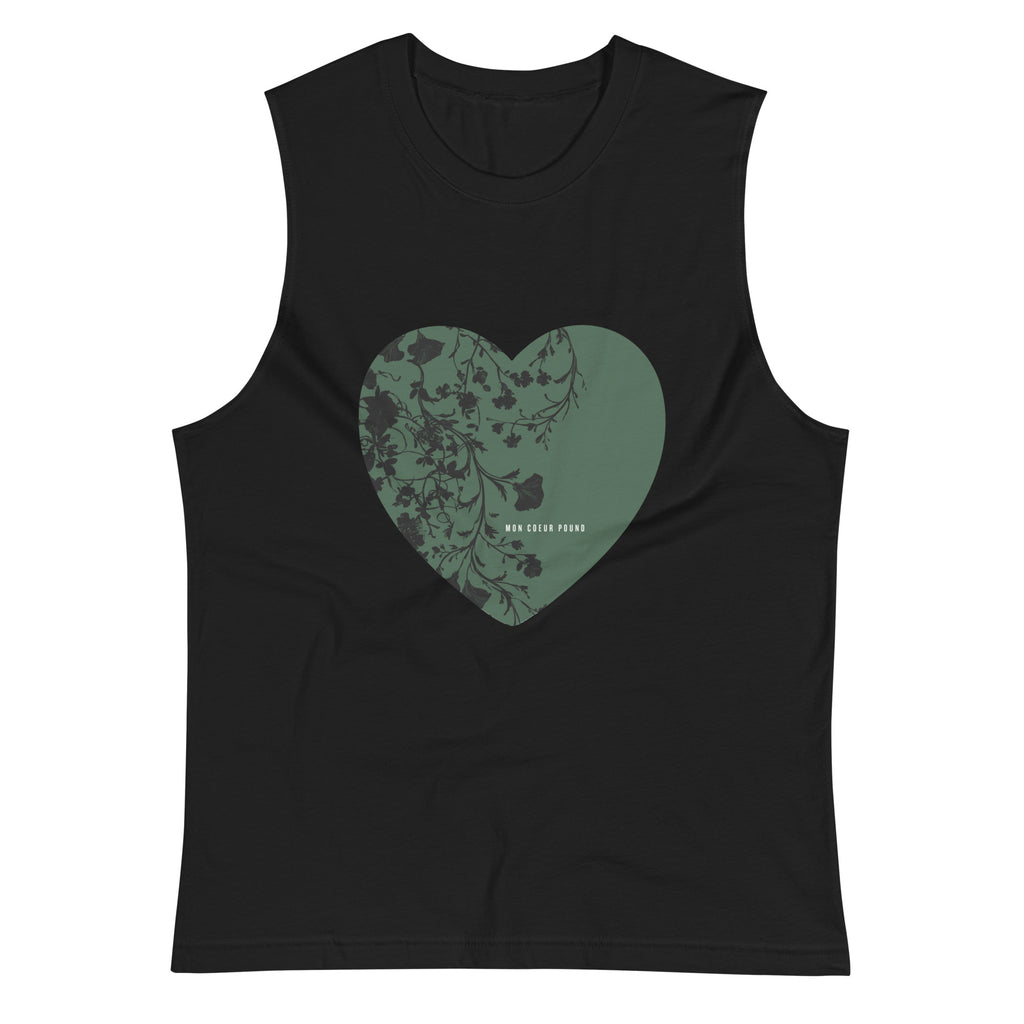 Camisole muscle unisexe noire- Coeur Doux