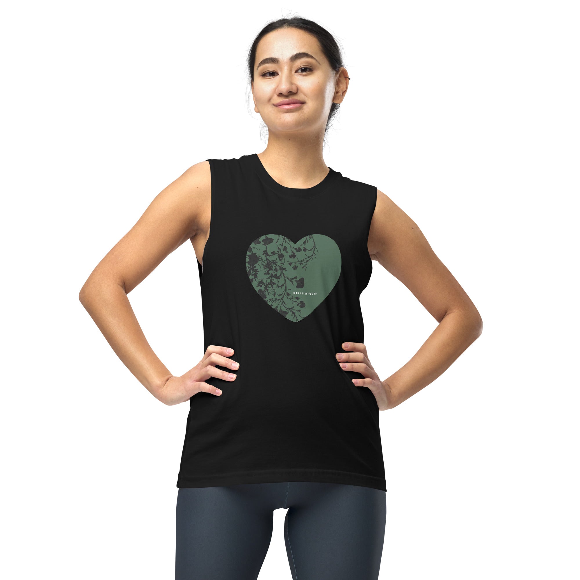 Camisole muscle unisexe noire- Coeur Doux