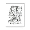 Tree Trunk Ink Drawing- Framed & Mounted Print
